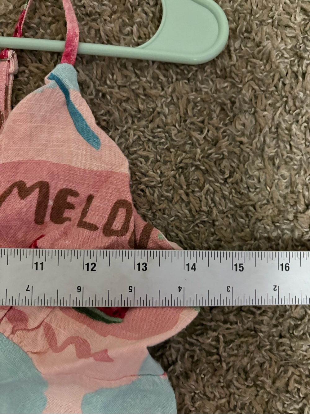 Paper Heart Tropical Fruit Print Linen Blend Maxi Dress M Pink Peach Boho - Picture 7 of 8
